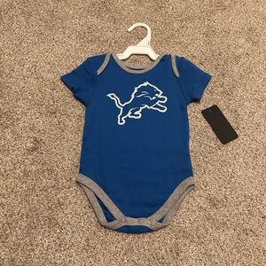 NFL Royal Blue & Gray Detroit Lions Infant Bodysuit